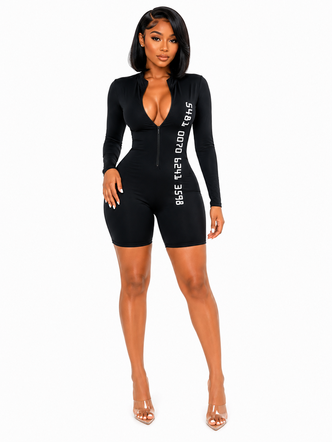 Pressure Applied Romper-Black