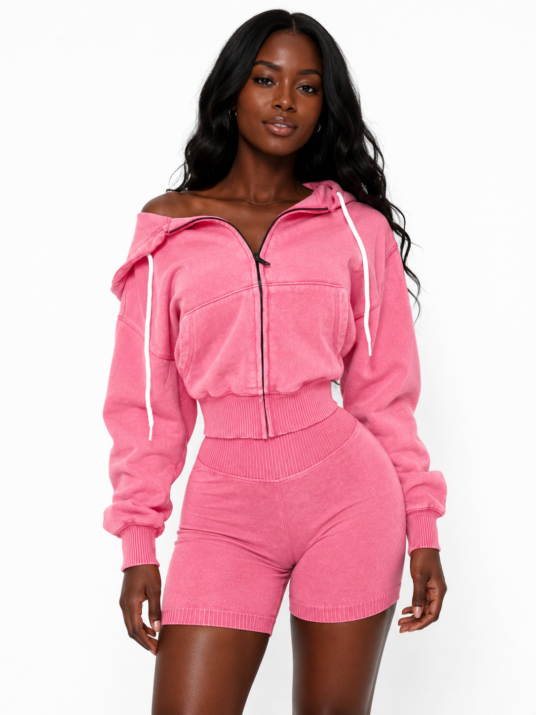 Off Duty Shorts Set-Pink