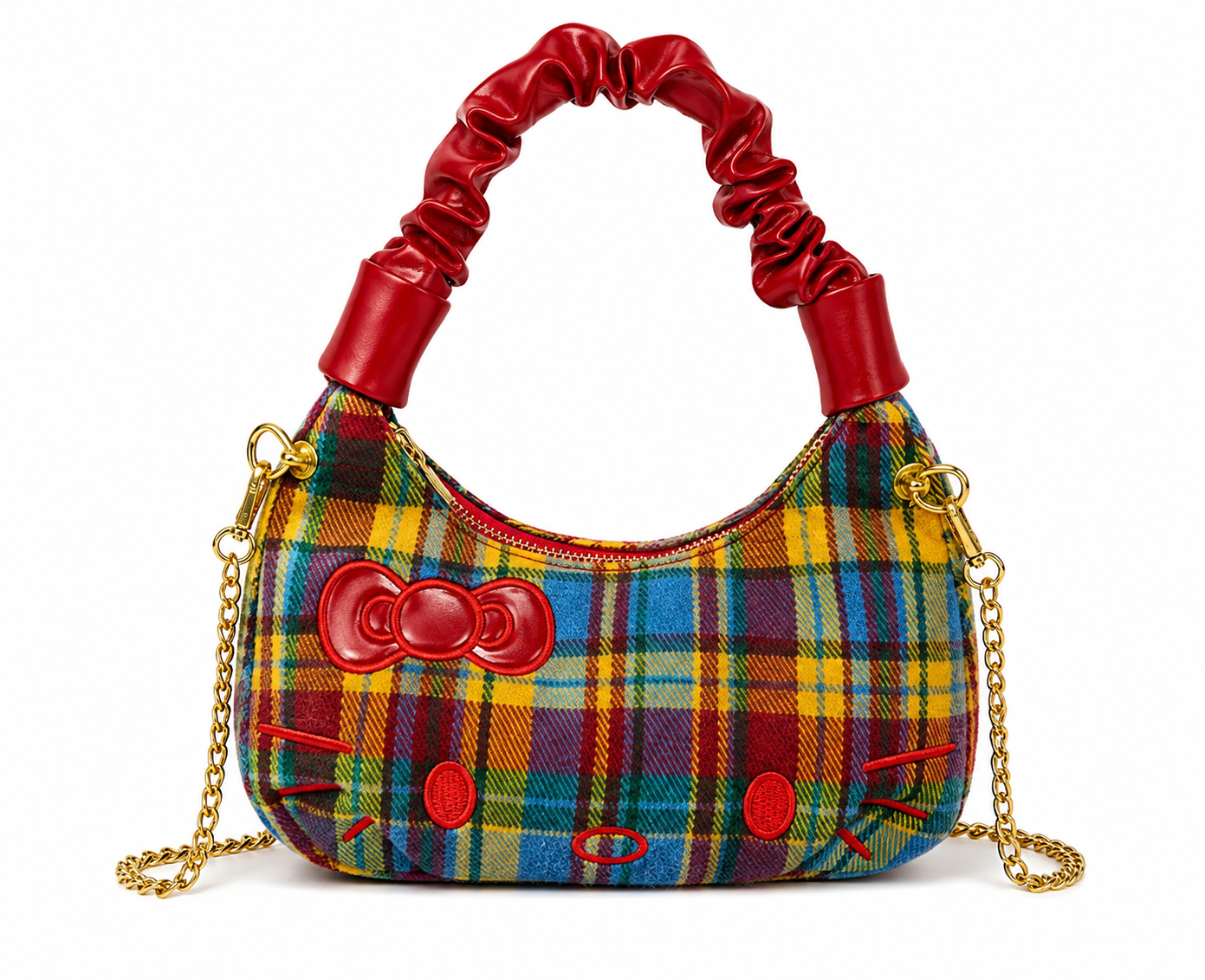 Plaid Kitty Bag
