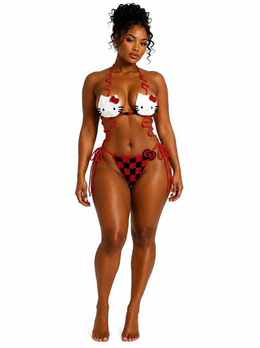 HK Crochet Swimset-Red