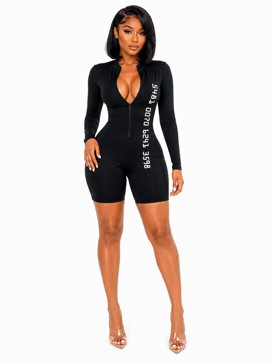 Pressure Applied Romper-Black